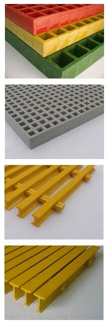 FRP grating options sold by Liberty Pultrusions