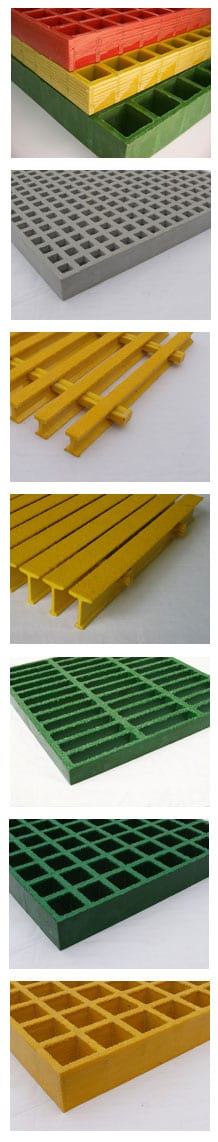 FRP grating options sold by Liberty Pultrusions manufacturing.