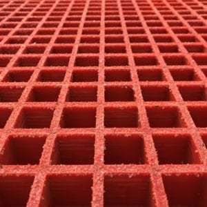 Orange colors FRP molded grating by Liberty Pultrusions Manufacturing