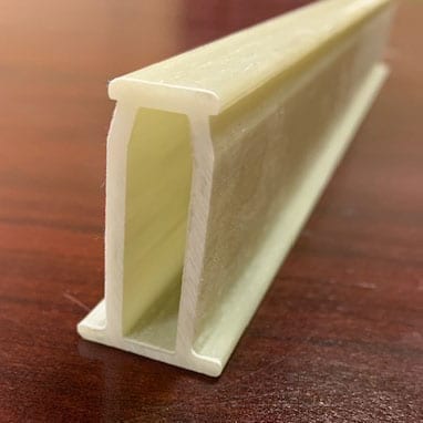 custom Fiberglass reinforced Polyurethane pultrusion used for custom shelving structural supports